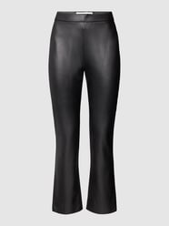 Hose in Leder-Optik Modell 'Macy 7/8' von Raffaello Rossi Grau / Schwarz - 40