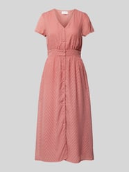 Midi-jurk in dubbele-laagjeslook, model 'MICHELLE' van Vila Roze - 19