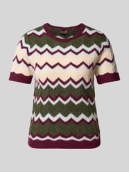 sweter krój regular fit z alpaki z krótkim rękawem, dzianinowy design od miss goodlife - 3