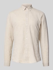 Freizeithemd mit Knopfleiste von Lindbergh Beige - 21