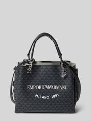 Handtasche mit Label-Print Modell 'ANNIE' von Emporio Armani Schwarz - 15