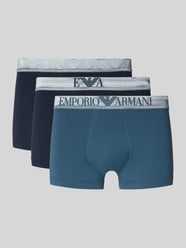 Slim Fit Trunks mit Logo-Stitching im 3er-Pack von Emporio Armani - 2
