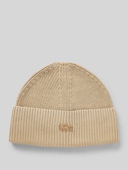 Beanie mit Logo-Badge von Lacoste Beige - 10