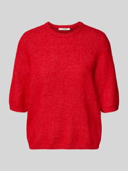 T-shirt o kroju relaxed fit z mieszanki alpaki model 'Alpha' od Gestuz - 6