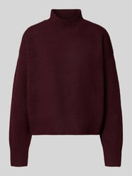 Relaxed fit gebreide pullover met wol, model 'Paulina' van Neo Noir Bordeaux - 21