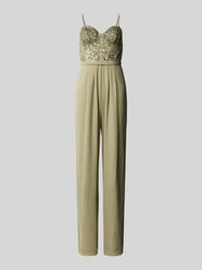 Jumpsuit mit Paillettenbesatz von Laona Grün - 34