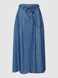 Midirock mit seitlichen Eingrifftaschen von Esprit Blau / Türkis - 39