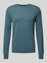 Sweter z dzianiny o kroju regular fit z żywej wełny od s.Oliver BLACK LABEL Zielony - 19