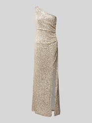 Abendkleid mit Paillettenbesatz von Jake*s Cocktail Beige - 13