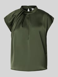 Blusentop aus Satin mit Knotendetail Modell 'Fleur Drapy' von Neo Noir - 9