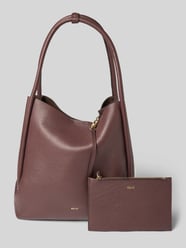 Handtas van echt leer model 'WILLOW' van Abro Bordeaux - 8