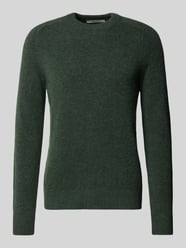 Sweter z dzianiny o kroju regular fit z dodatkiem wełny z alpaki model „RAI” od Selected - 17