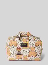 Kosmetiktasche mit Logo-Patch Modell 'Cute' von WOUF Beige - 7