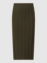 Midirok van een mix van zijde en katoen, model 'Gallia' van MaxMara Leisure Groen - 22