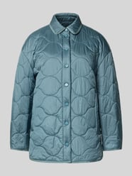 Kurtka pikowana o luźnym kroju z dodatkiem jedwabiu model ‘ZANTE’ od MM - 4