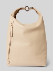 Smarter Rucksack aus Rindleder mit gepolsterten, verstellbaren Rucksackriemen von Marc O'Polo Beige - 26