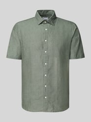 Slim Fit Freizeithemd aus Leinen-Mix von Jake*s - 43
