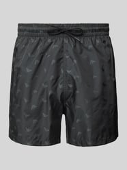 Relaxed Fit Badeshorts mit Label-Print von Emporio Armani - 14