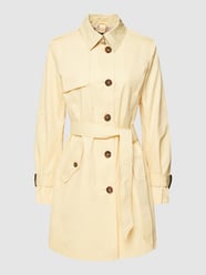 Trenchcoat mit Bindegürtel von comma Gelb - 7