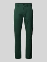 Slim fit chino met knoop- en ritssluiting, model 'HARLEM' van Tommy Hilfiger Groen - 15