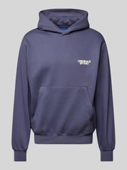 Hoodie mit Label-Print Modell 'BROOKLYN' von Jack & Jones Blau - 32