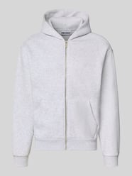 relaxed fit sweatjack van katoenmix met labeldetail van REVIEW - 5