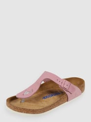 Teenslippers van nubuckleer, model 'Gizeh' van Birkenstock Roze - 14