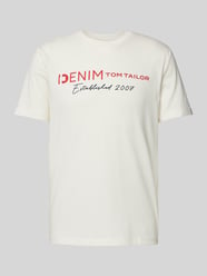 T-Shirt mit Rundhalsausschnitt von Tom Tailor Denim Beige - 37