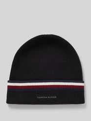 Strickmütze mit Label-Patch Modell 'LOVE SOLID' von Tommy Hilfiger Schwarz - 13