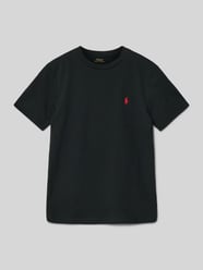 T-Shirt mit Logo-Stitching von Polo Ralph Lauren Teens Schwarz - 3