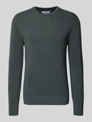 Gebreide pullover met ronde hals van JAKE*S STUDIO MEN Grijs / zwart - 34