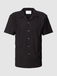 Slim fit chino met structuurmotief van Selected Homme Zwart - 39
