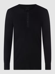 Serafino-Shirt mit Stretch-Anteil  von Schiesser Grau / Schwarz - 10