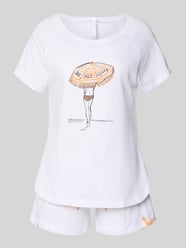 Pyjama-set bestaande uit T-shirt en shorts model 'Sommerliebe' van LOUIS & LOUISA - 4