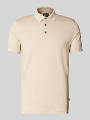 Slim fit poloshirt met labeldetail, model 'Pitton' van BOSS Beige - 31