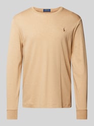 Custom Slim Fit Longsleeve mit Rundhalsausschnitt von Polo Ralph Lauren Braun - 38