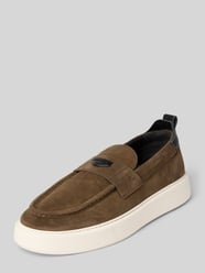 Loafers aus Leder mit Label-Patch Modell 'METAL ROWAN' von Antony Morato Beige - 21