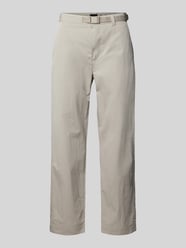 Straight fit chino met geïntegreerde riem, model 'STRAIGHT-7' van BOSS Orange Beige - 44