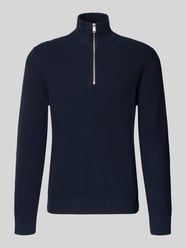 Slim Fit Strickpullover aus reiner Baumwolle mit Troyer-Kragen von MCNEAL - 9