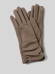 Handschoenen met plooien van EEM Beige - 5