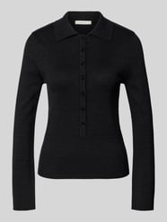 Slim fit shirt met lange mouwen van een mix van lyocell en katoen, model 'FLURA LUREX' van Selected Femme - 40