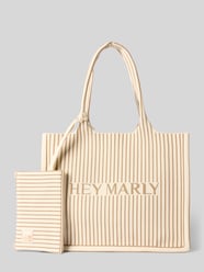 Strandtas met labeldetail model 'Summer signatuur' van Hey Marly - 41