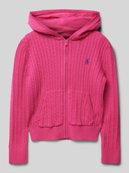 Strickjacke mit Kapuze von Polo Ralph Lauren Teens Pink - 13