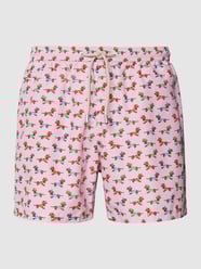 Badehose mit Allover-Muster von MC2 Saint Barth Rosa - 45