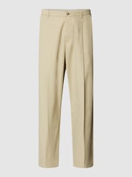 Chino mit fixierten Bundfalten von Marc O'Polo Denim Beige - 19