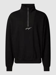 Sweatshirt mit Stehkragen Modell 'Dogota' von HUGO Grau / Schwarz - 19