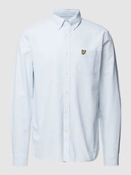 Slim Fit Freizeithemd mit Streifenmuster Modell 'Oxford' von Lyle & Scott Blau - 24