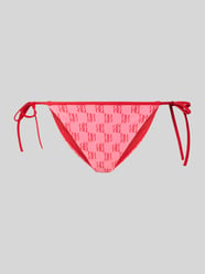 Figi bikini z wzorem z logo na całej powierzchni model 'MONOGRAM SIDE TIE' od HUGO - 5