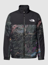 Gewatteerd jack met all-over motief, model 'GOSEI' van The North Face Grijs / zwart - 47