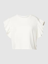 T-Shirt mit Volantärmeln von Marc O'Polo Denim Weiß - 44